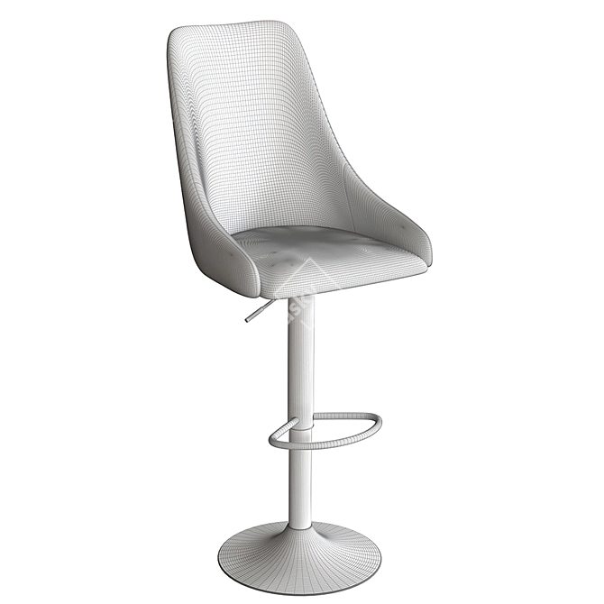 Hank Chrome OM Chair - Stylish and Comfortable 3D model image 4