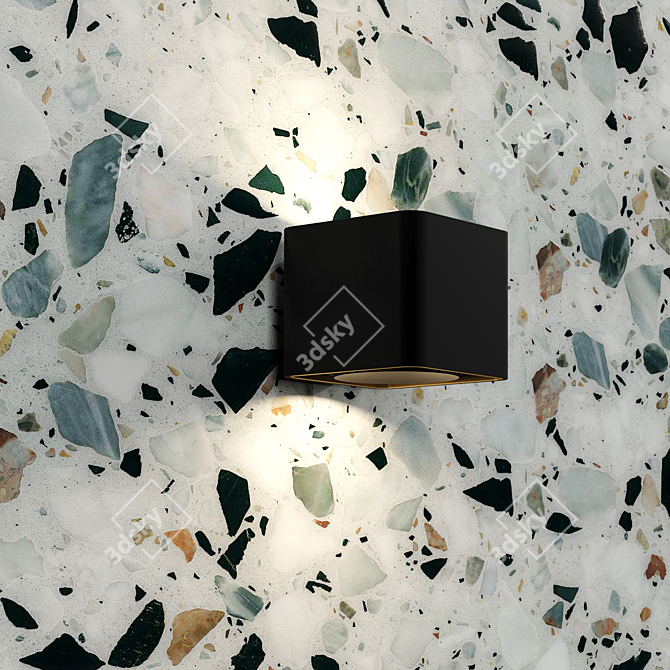 Seamless PBR Terrazzo Tiles 3D model image 2