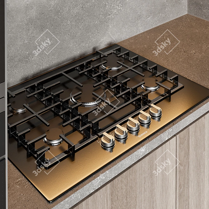 Modern Kitchen 014: High-Quality, V-Ray & Corona Compatible 3D model image 5