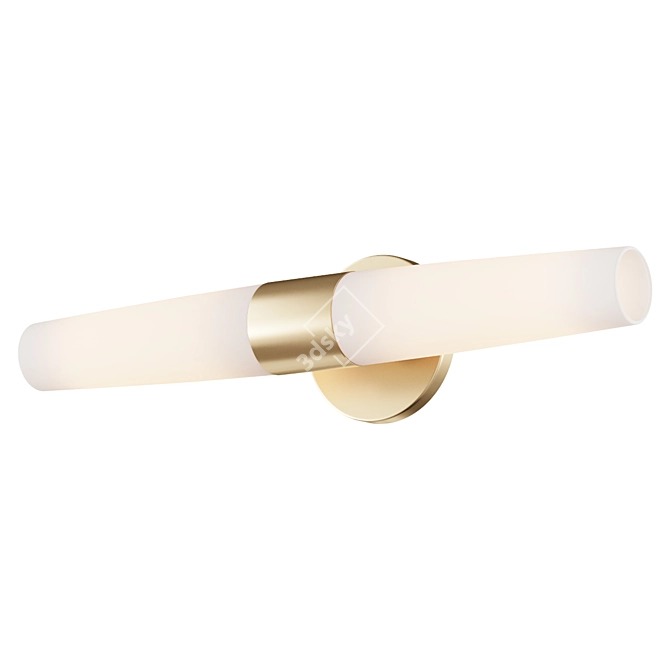 Sleek Tube 2-Light Sconce 3D model image 1