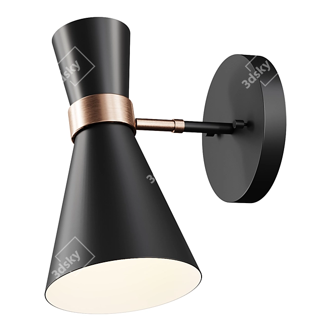 Trumpet Flare Wall Sconce: Large, Elegant Illuminate 3D model image 1