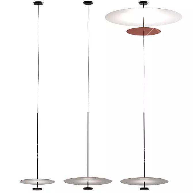 Sleek FLAT Lighting Set 3D model image 2