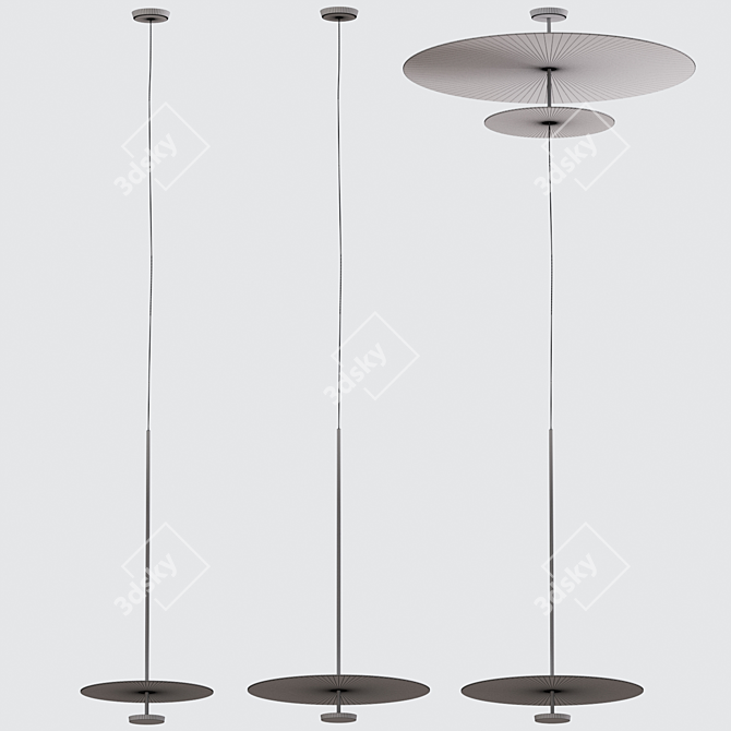 Sleek FLAT Lighting Set 3D model image 3