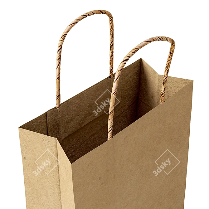 MeshSmooth Paper Bags Set 3D model image 5