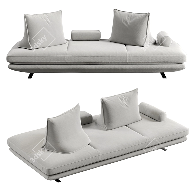 Ligne Roset Prado: Corona7+Vray Upholstery 3D model image 2