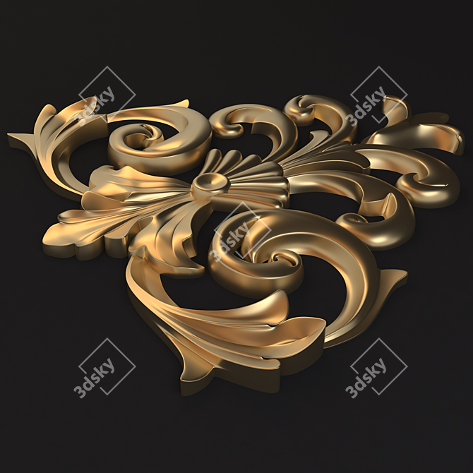 Elegant Decorative Ornament 3D model image 2