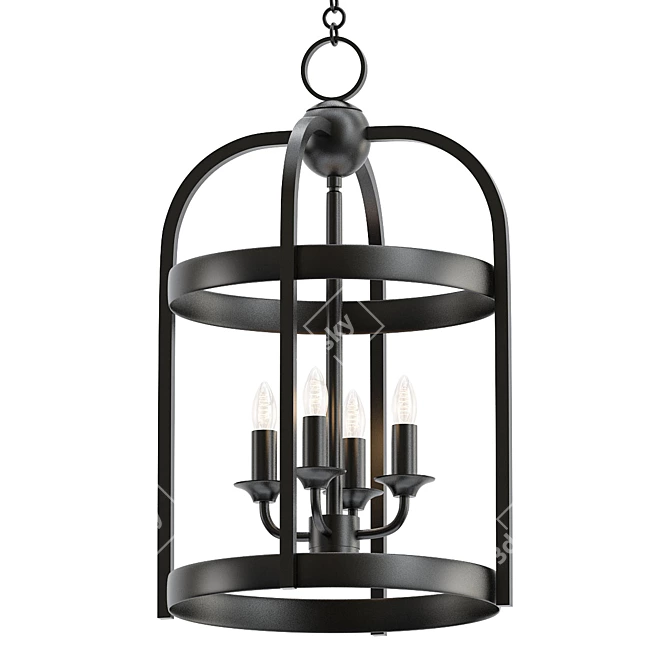 Framburg Heidelberg Cage Chandelier 3D model image 1