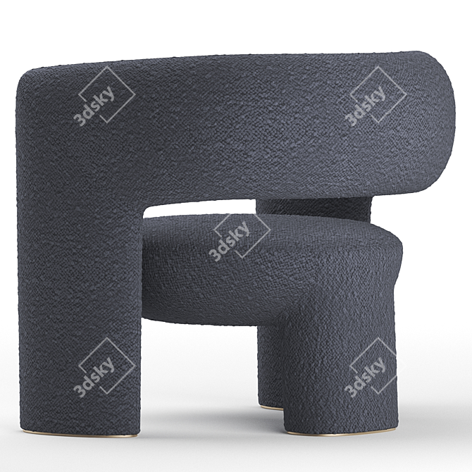 Elegant Via del Corso Armchair 3D model image 4