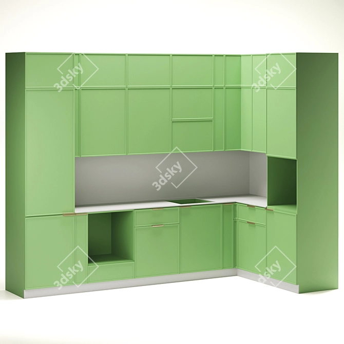 Quick-Assemble Kitchen Constructor 3D model image 4