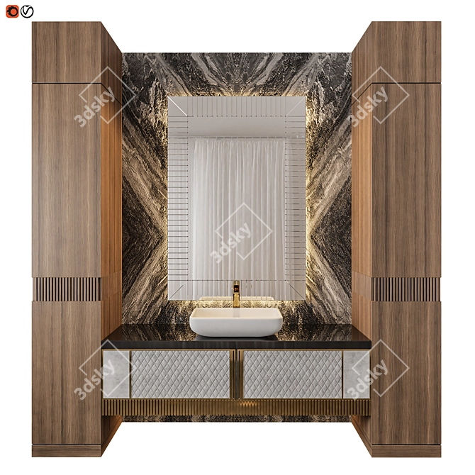 Luxury Bath Design 3D model image 1
