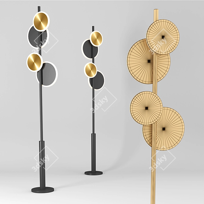 Modern Industrial Pendant Lamp 3D model image 2