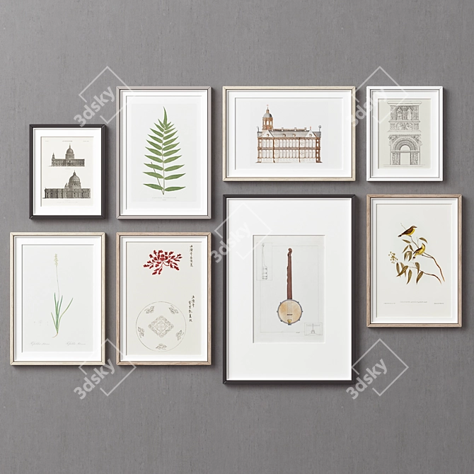 Versatile Picture Frames Set 3D model image 11