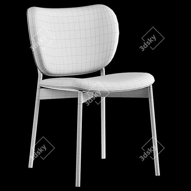Elegant Eve Dining Chair: Modern Design, High Quality 3D model image 3