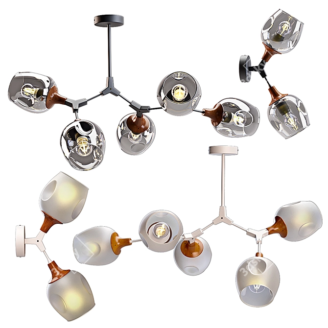 Sleek Ciotolla Ceiling Luminaires 3D model image 1