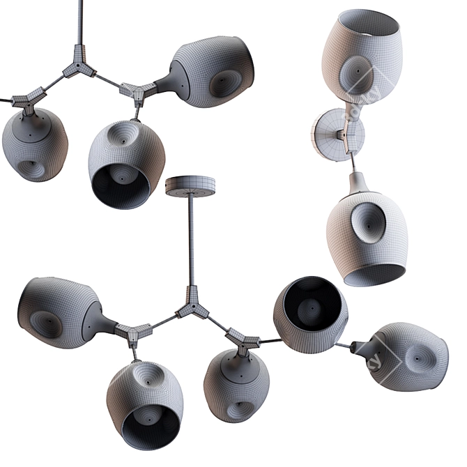 Sleek Ciotolla Ceiling Luminaires 3D model image 6