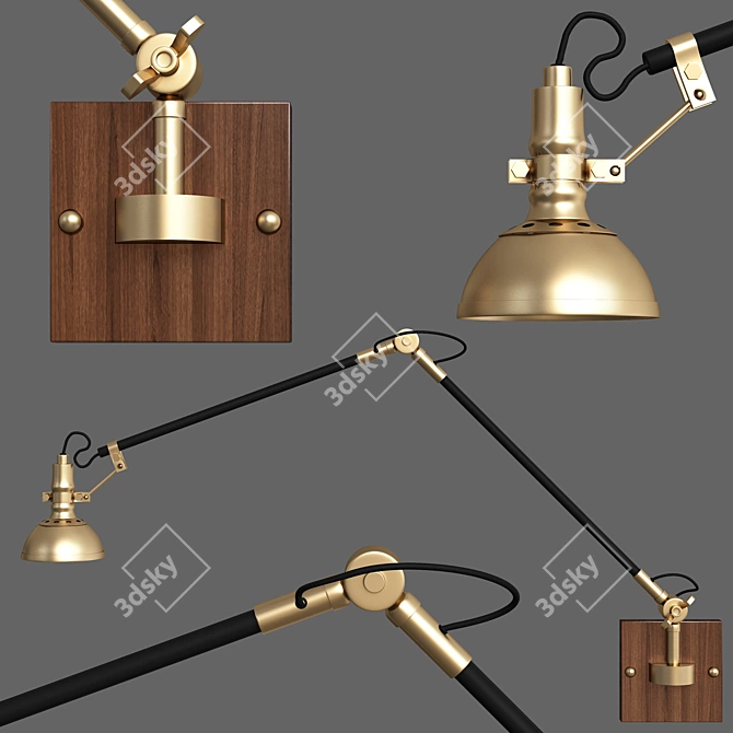 Elegant Skade Table Lamp 3D model image 2