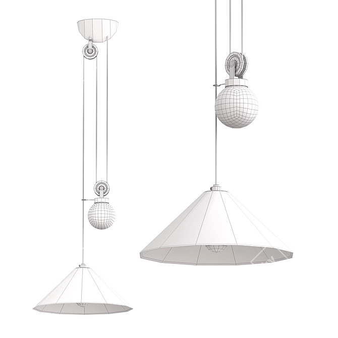 Elegant Aggregato Pendant Lamp 3D model image 4