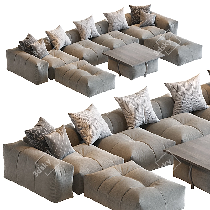 Modern Pixel Sofa by Saba 3D model image 2