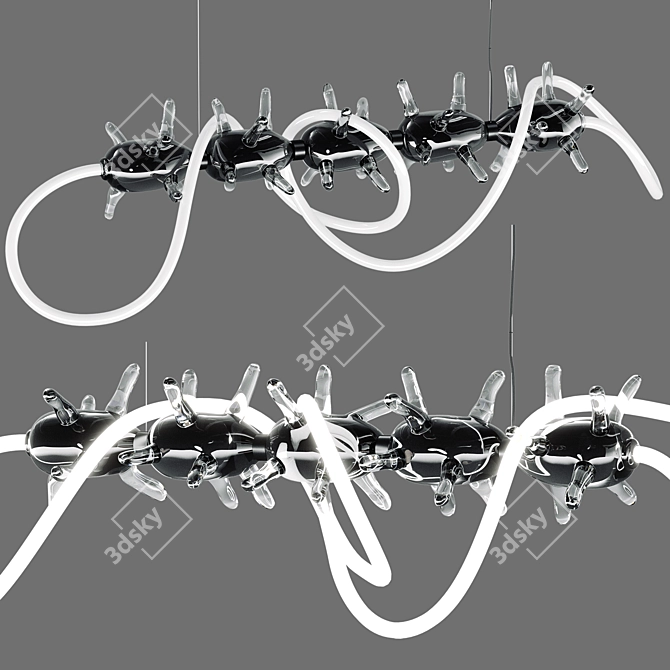 Elegant Light Sculpture - Korona 3D model image 1