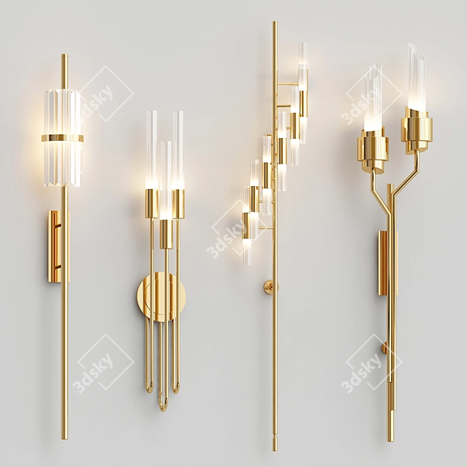 Luxxu Torch Wall Lamps: Reimagining Illumination 3D model image 1