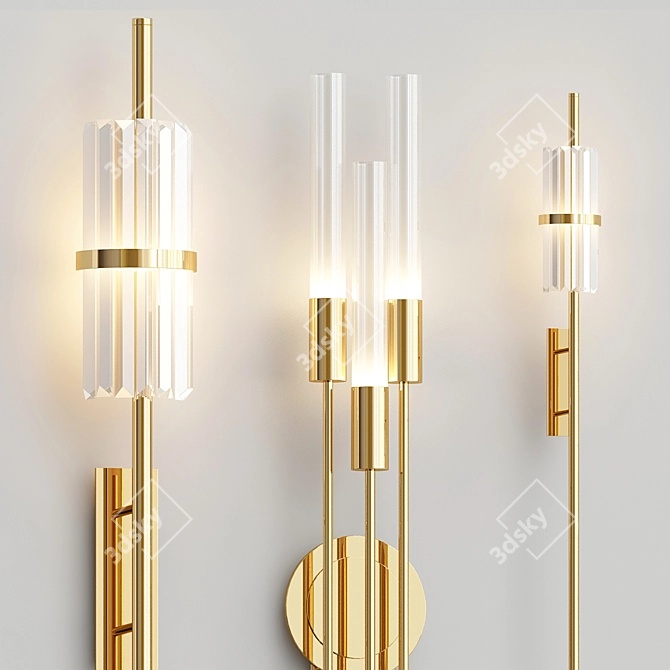 Luxxu Torch Wall Lamps: Reimagining Illumination 3D model image 3