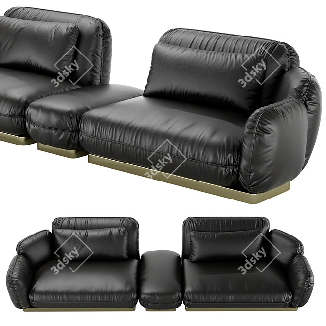 Roberto Cavalli Tobago Modular Sofa 3D model image 2