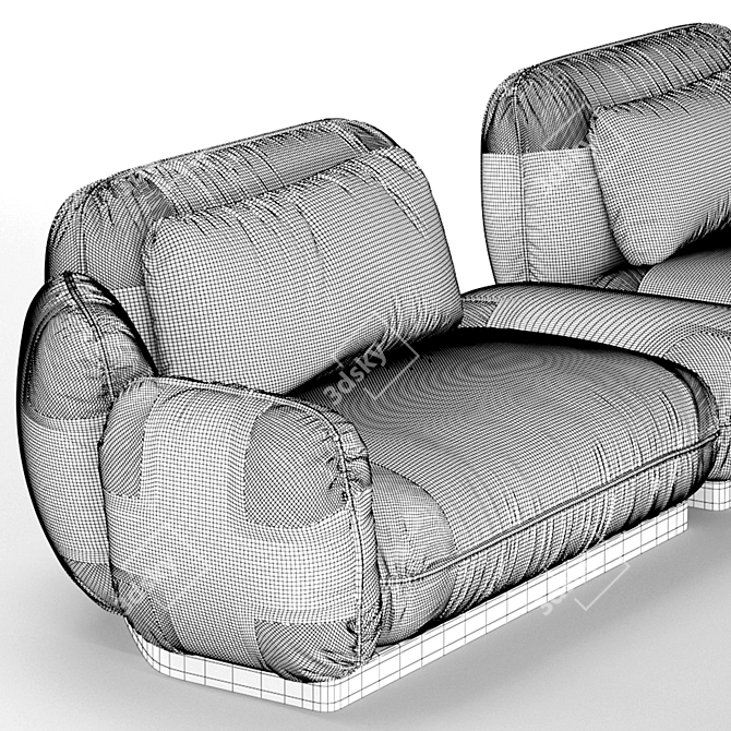 Roberto Cavalli Tobago Modular Sofa 3D model image 6