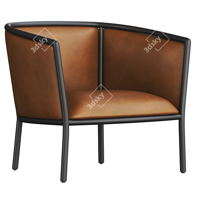 Modern Margou Armchair: Elegant Design, Premium Comfort 3D model image 2