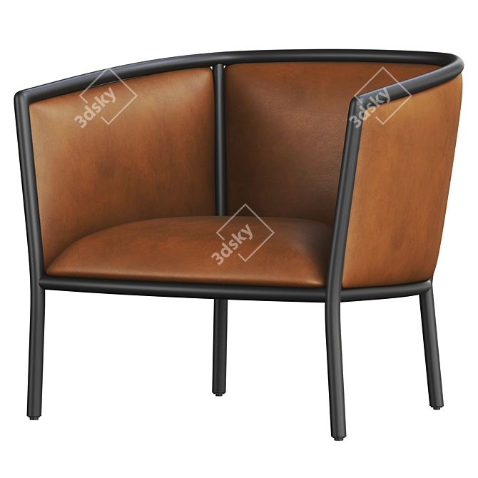 Modern Margou Armchair: Elegant Design, Premium Comfort 3D model image 4