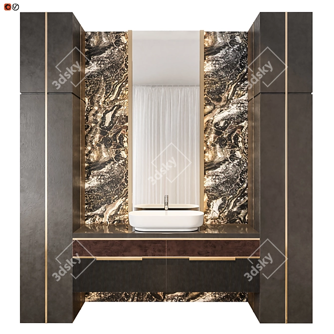 Luxury Bathroom 3D Model 3D model image 1