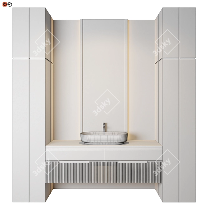 Luxury Bathroom 3D Model 3D model image 2