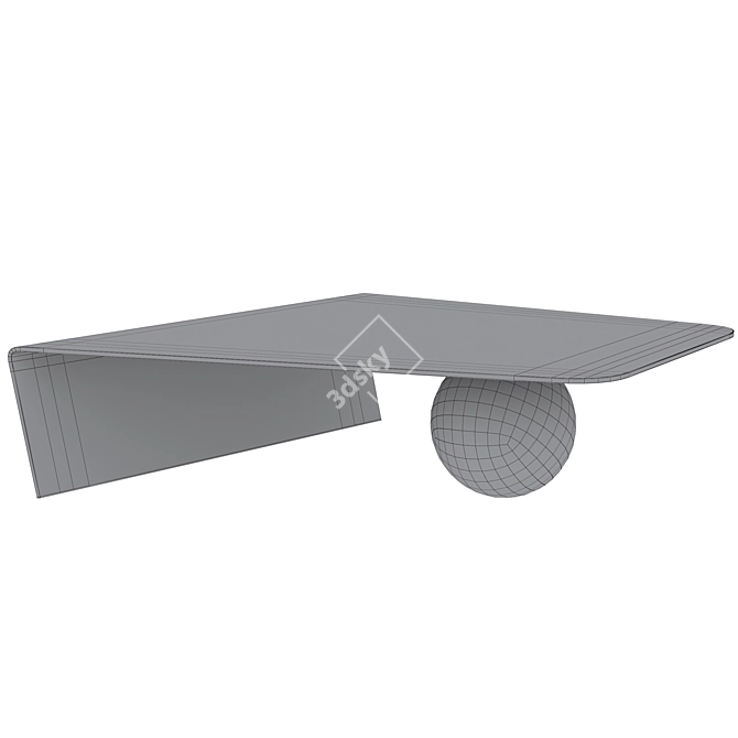 Sleek Globe Coffee Table 3D model image 5