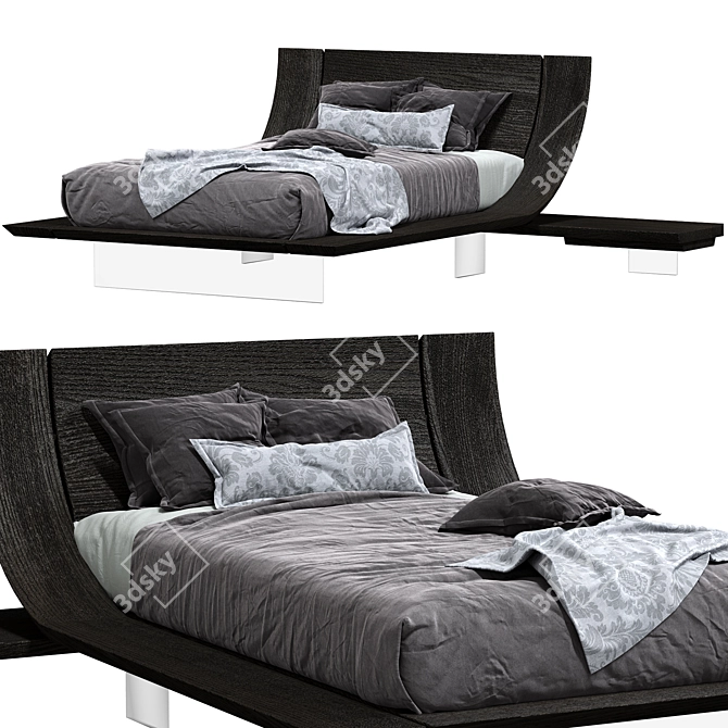 Presotto Aqua Modern Bed 3D model image 1