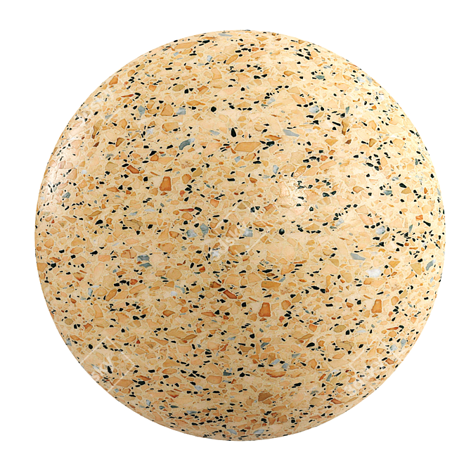 Seamless Venetian Terrazzo: High-res, PBR Material 3D model image 1