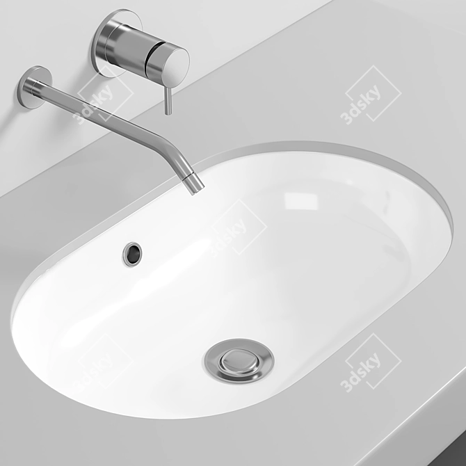 Olympia Oval Undermount Sink 3D model image 1