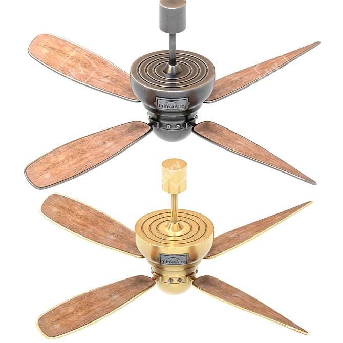 Minka Aire Bronze Ceiling Fan 3D model image 4