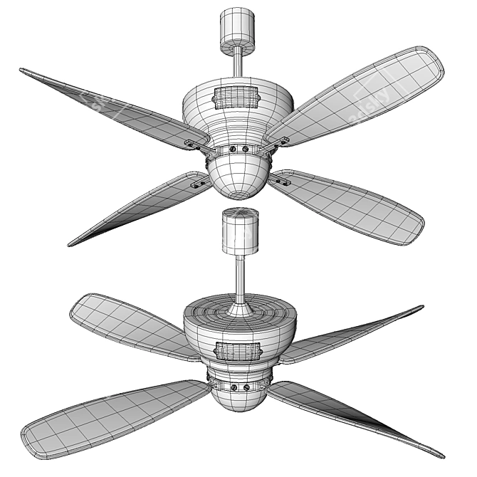 Minka Aire Bronze Ceiling Fan 3D model image 5