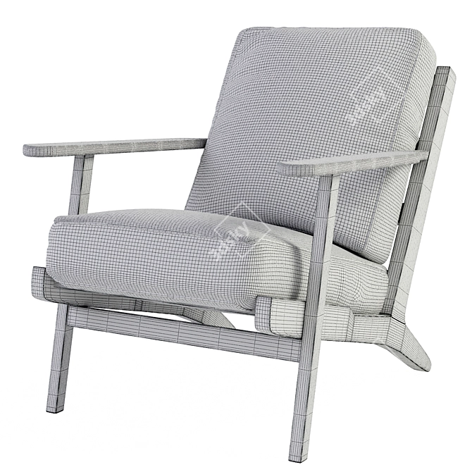 Brooks Lounge Chair: Stylish & Comfortable Seating 3D model image 4