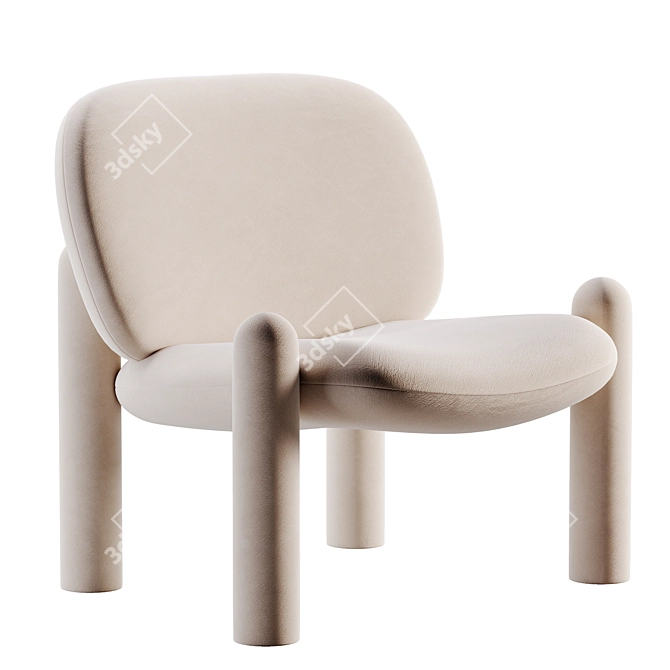 Modern TOTTORI Armchair: Stylish Comfort. 3D model image 1