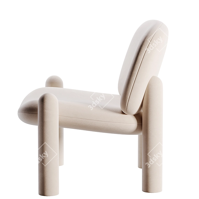 Modern TOTTORI Armchair: Stylish Comfort. 3D model image 2