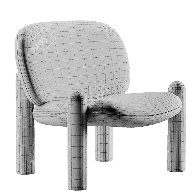 Modern TOTTORI Armchair: Stylish Comfort. 3D model image 4