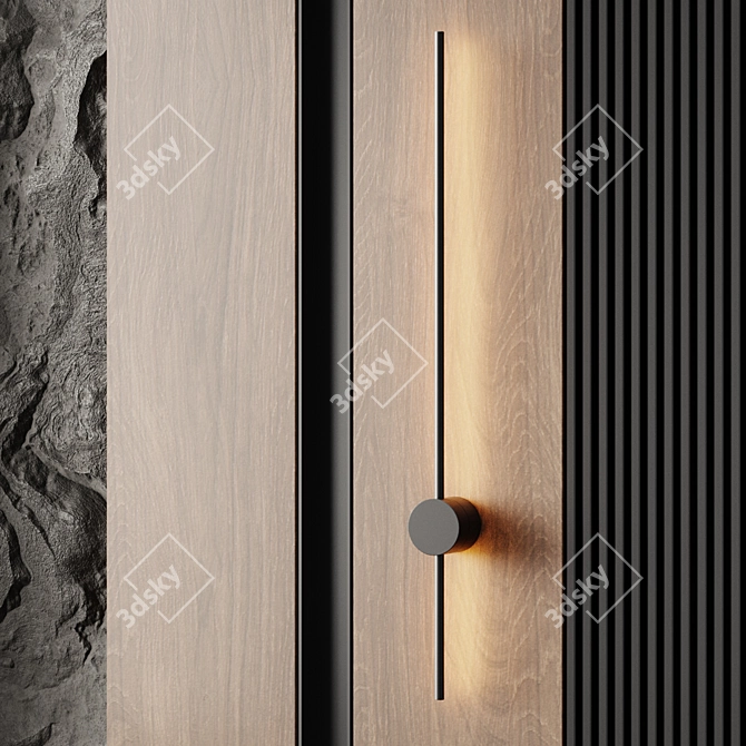  Stylish Wall Panel Solution 3D model image 3