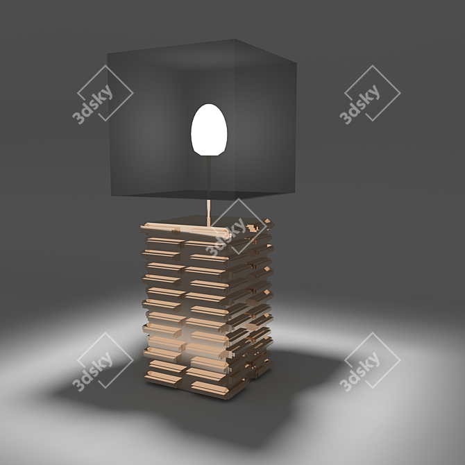 Elegant Ceramic Table Lamp 3D model image 1