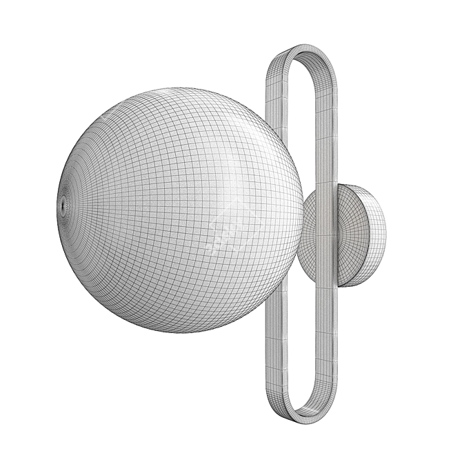 Amara Nordic Wall Lamp: Sleek and Modern 3D model image 2