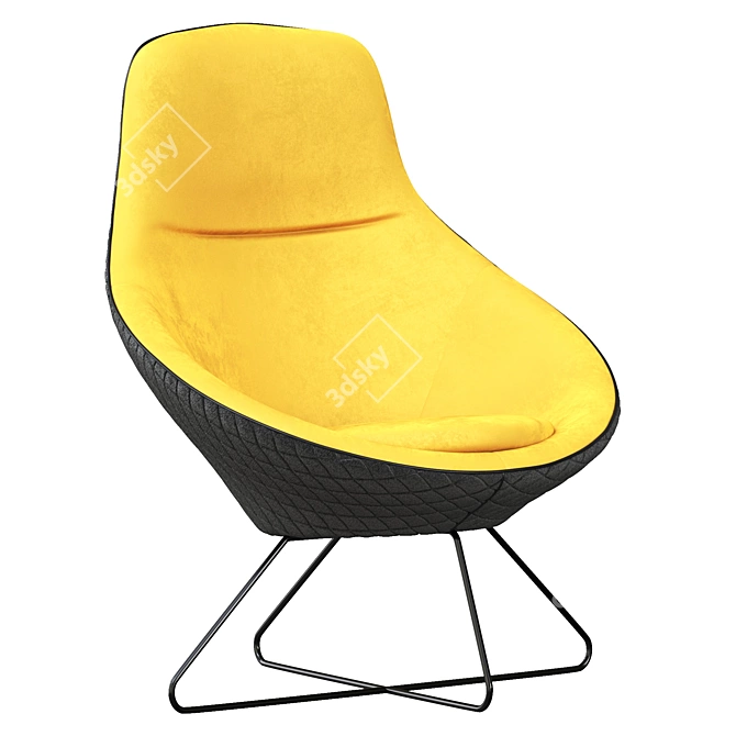 Contemporary Conic Lounge Chair 3D model image 1