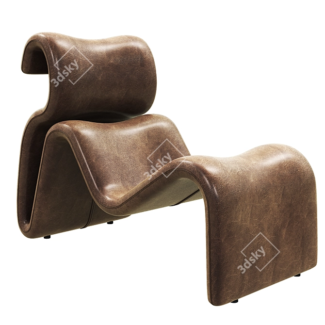 Artilleriet Leather Chair: Timeless Elegance 3D model image 3