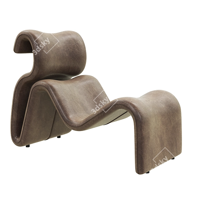 Artilleriet Leather Chair: Timeless Elegance 3D model image 4