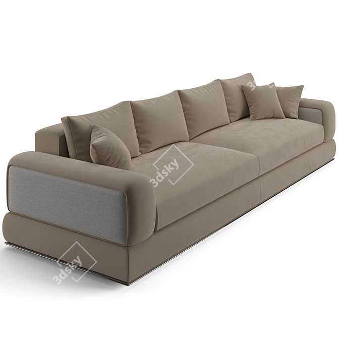 Westbury Low Armrest Sofa - Luxury Living at its Finest 3D model image 2