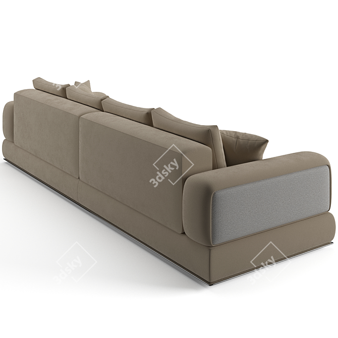 Westbury Low Armrest Sofa - Luxury Living at its Finest 3D model image 4