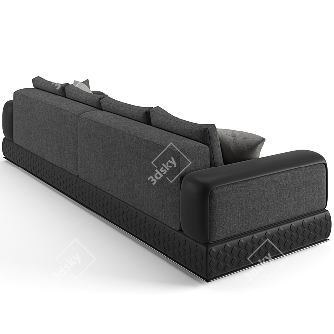 Westbury Low Armrest Sofa - Luxury Living at its Finest 3D model image 5